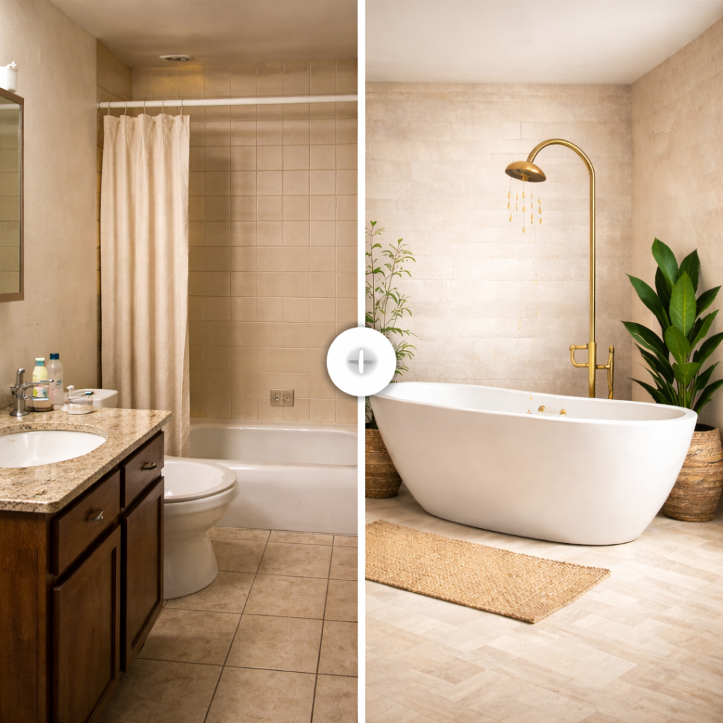 Bathroom remodeling App Icon - AI bathroom visualizer and remodel preview